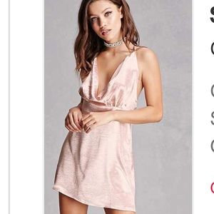 Crinkled Satin Slip Dress